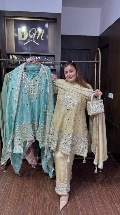 Abhira (Glass Tissue Farshi Salwar Suit)