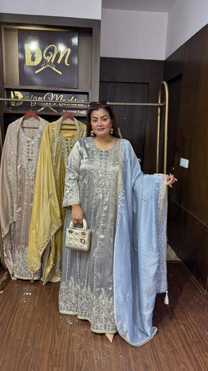 Anisha (Glass Tissue Anarkali Suit)