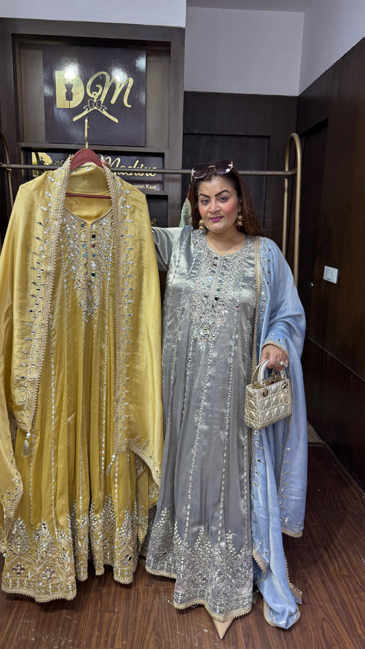 Anisha (Glass Tissue Anarkali Suit)