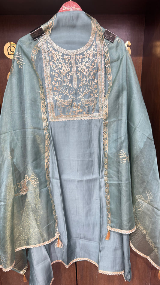 Roohani (Satin Silk Unstitch Suit)