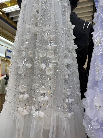 Luxury Shimmer Hand Embroidery Birthday Dress