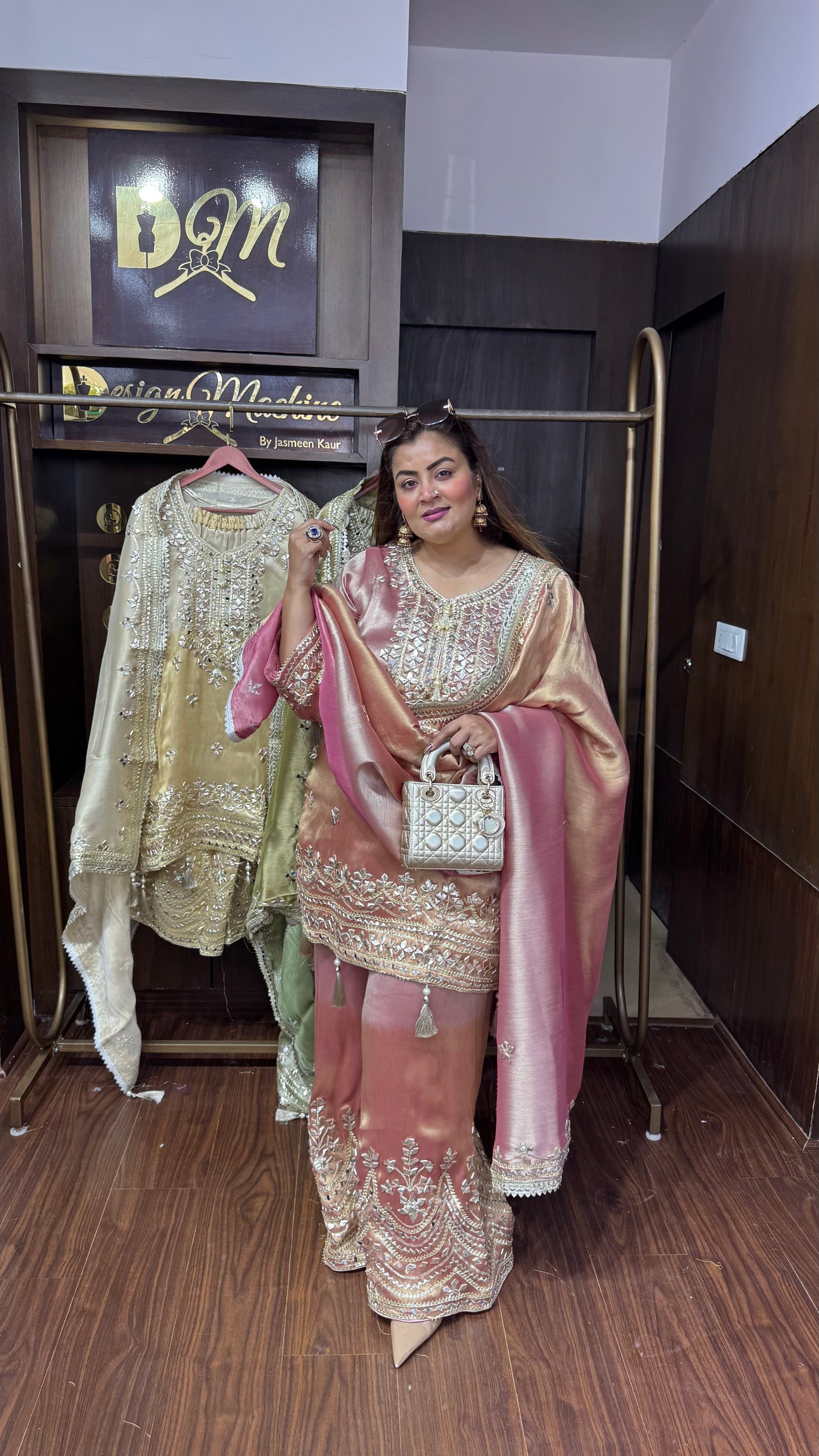 Isha (Glass Tissue Sharara Suit)