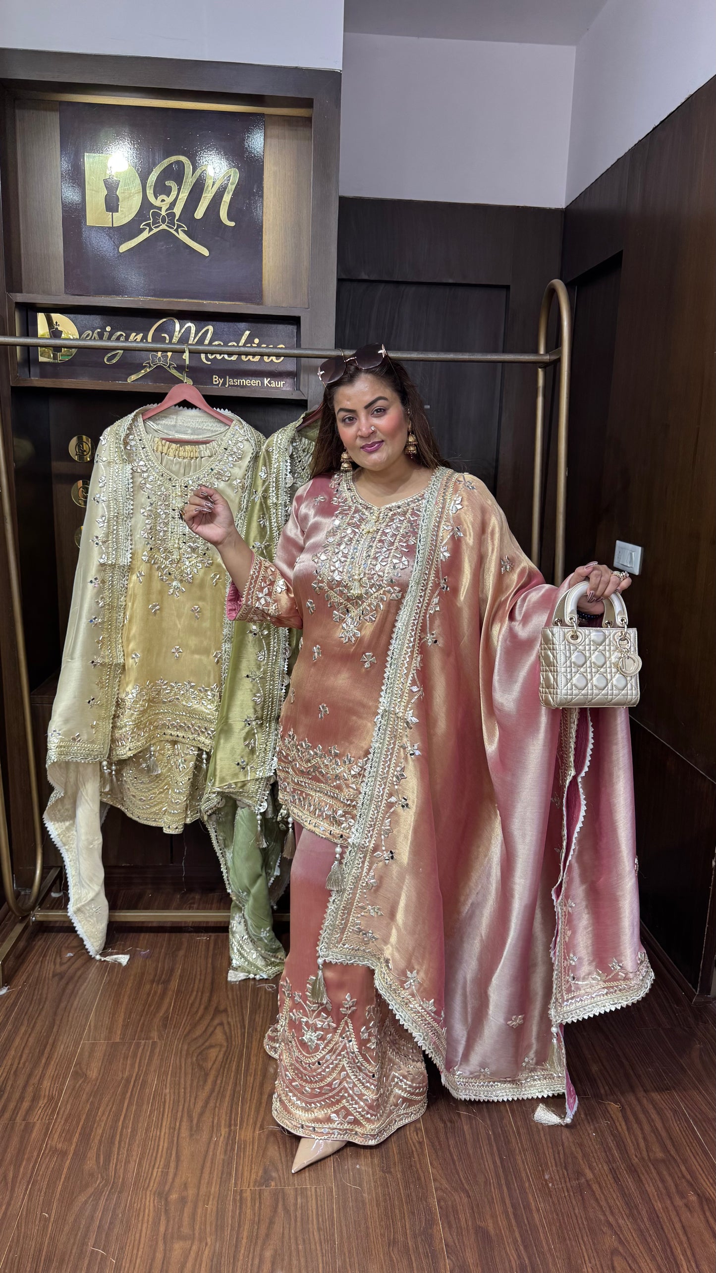 Isha (Glass Tissue Sharara Suit)