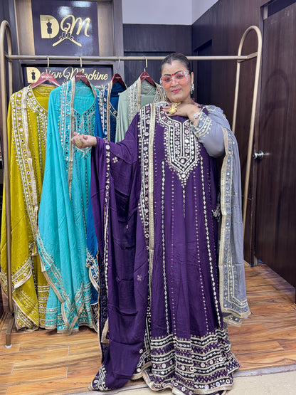 Zivora Crepe Anarkali