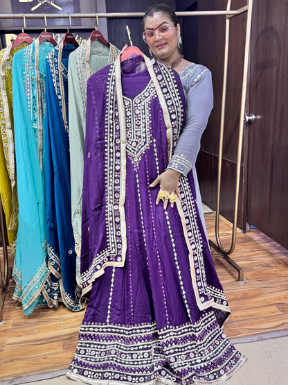 Zivora Crepe Anarkali
