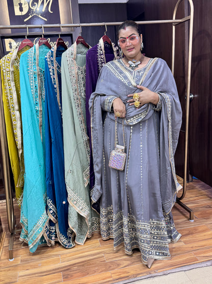 Zivora Crepe Anarkali