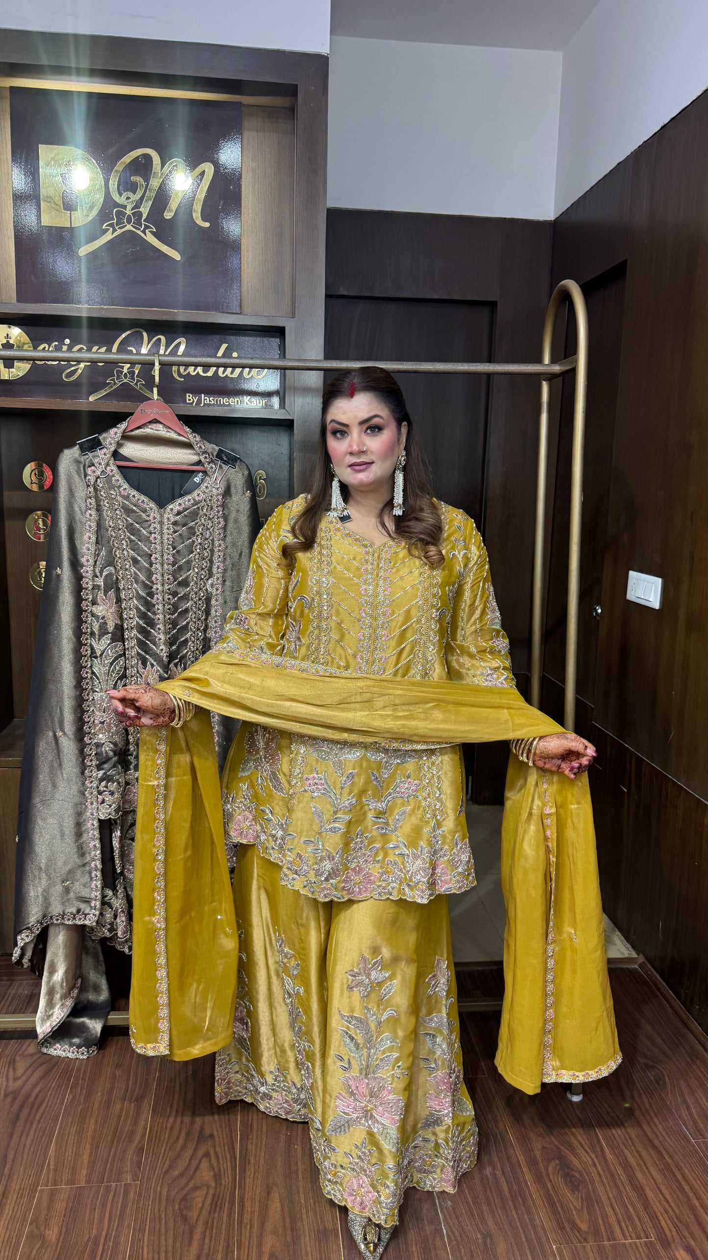 Zarielle Glass Tissue Sharara Suit