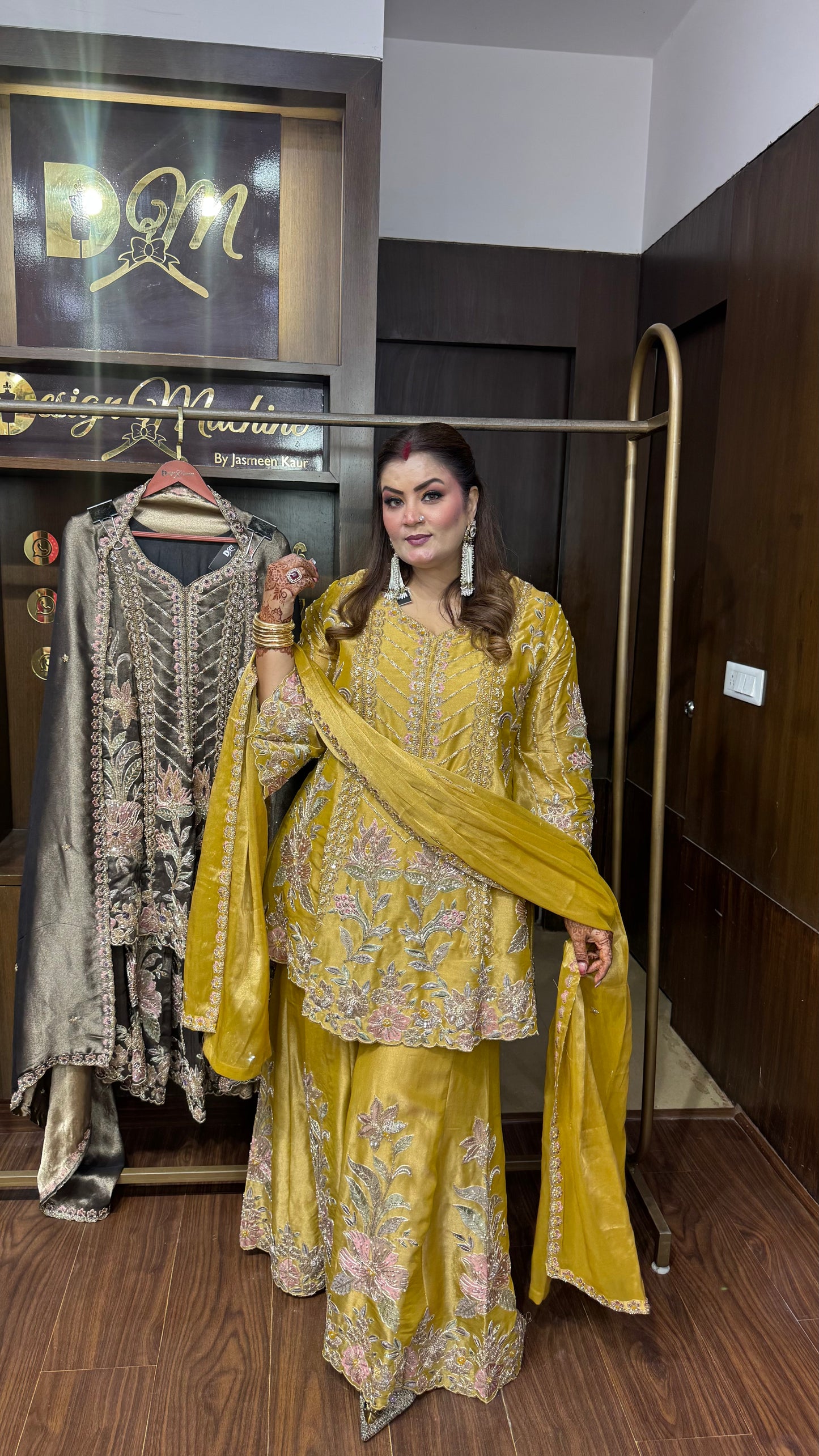 Zarielle Glass Tissue Sharara Suit
