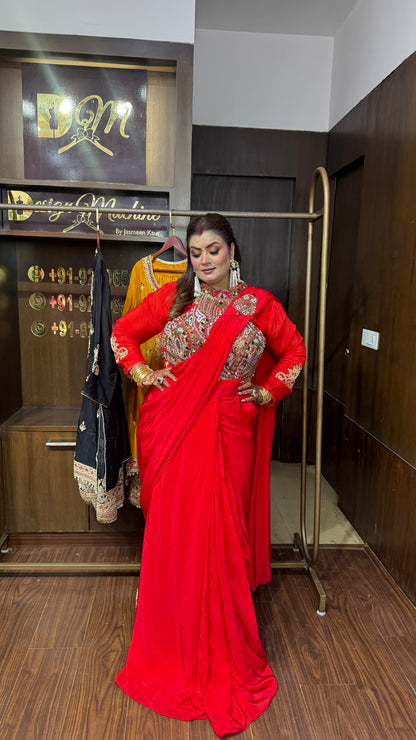 Zarevielle Indo-Western Saree
