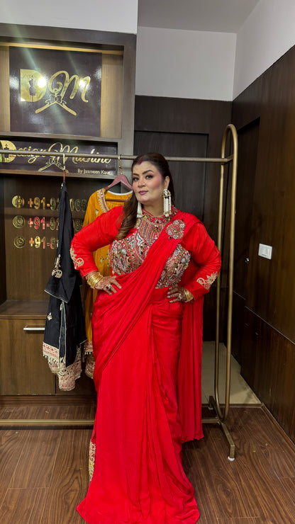 Zarevielle Indo-Western Saree