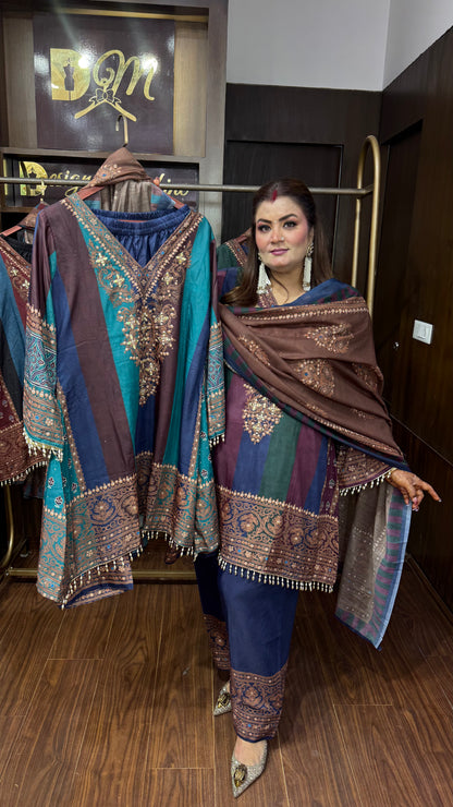 Aavisha Cotton Silk Suit