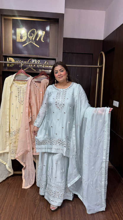 Zarelle Pure Chunon Sharara Suit