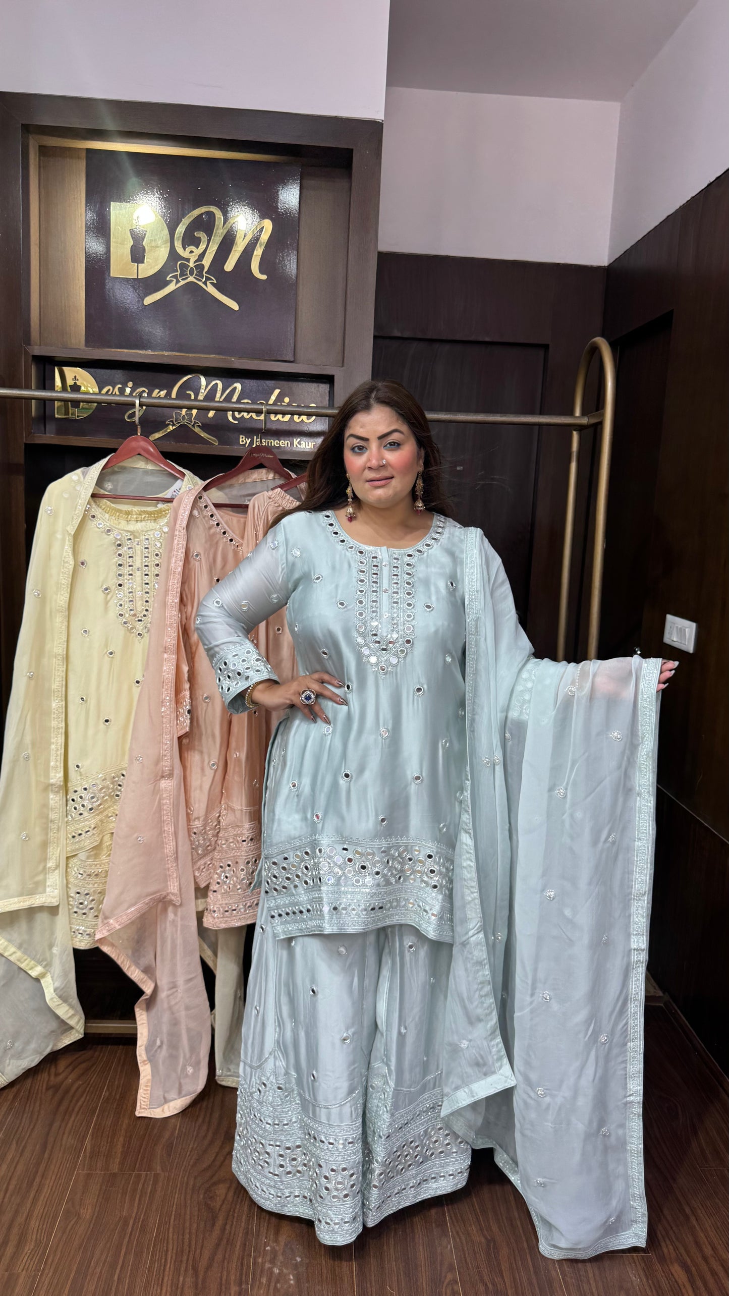 Zarelle Pure Chunon Sharara Suit