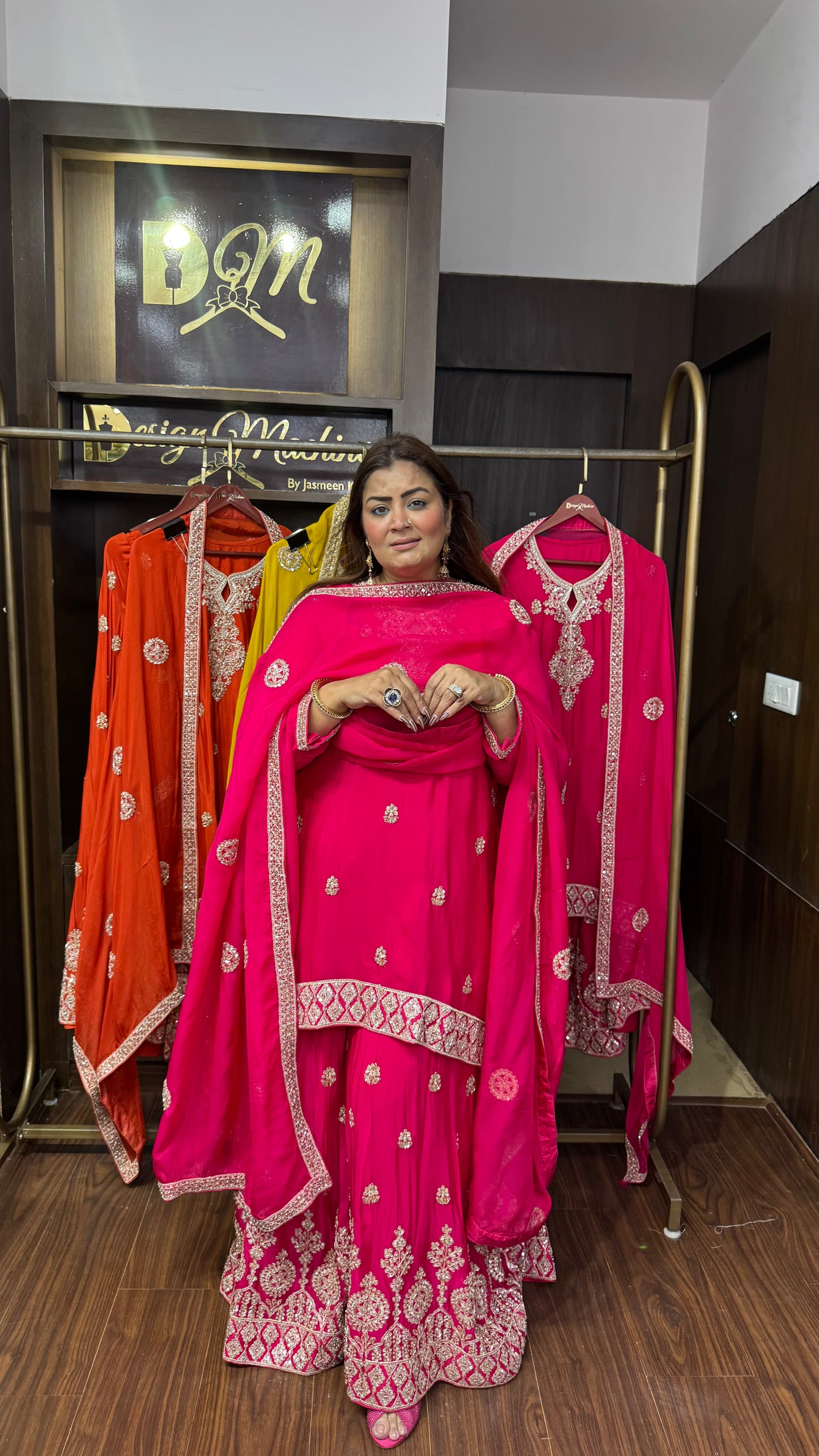 Rashmi (Pure Chinnon Sharara Suit)