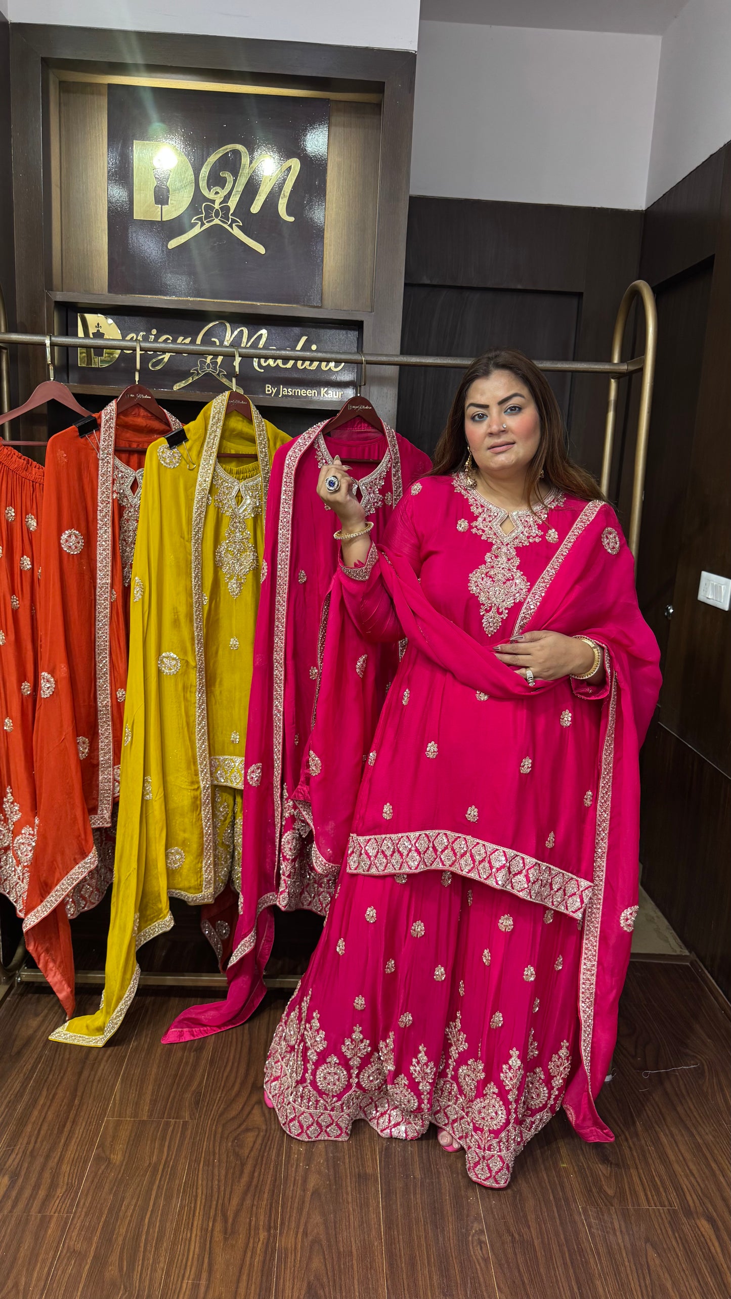 Rashmi (Pure Chinnon Sharara Suit)