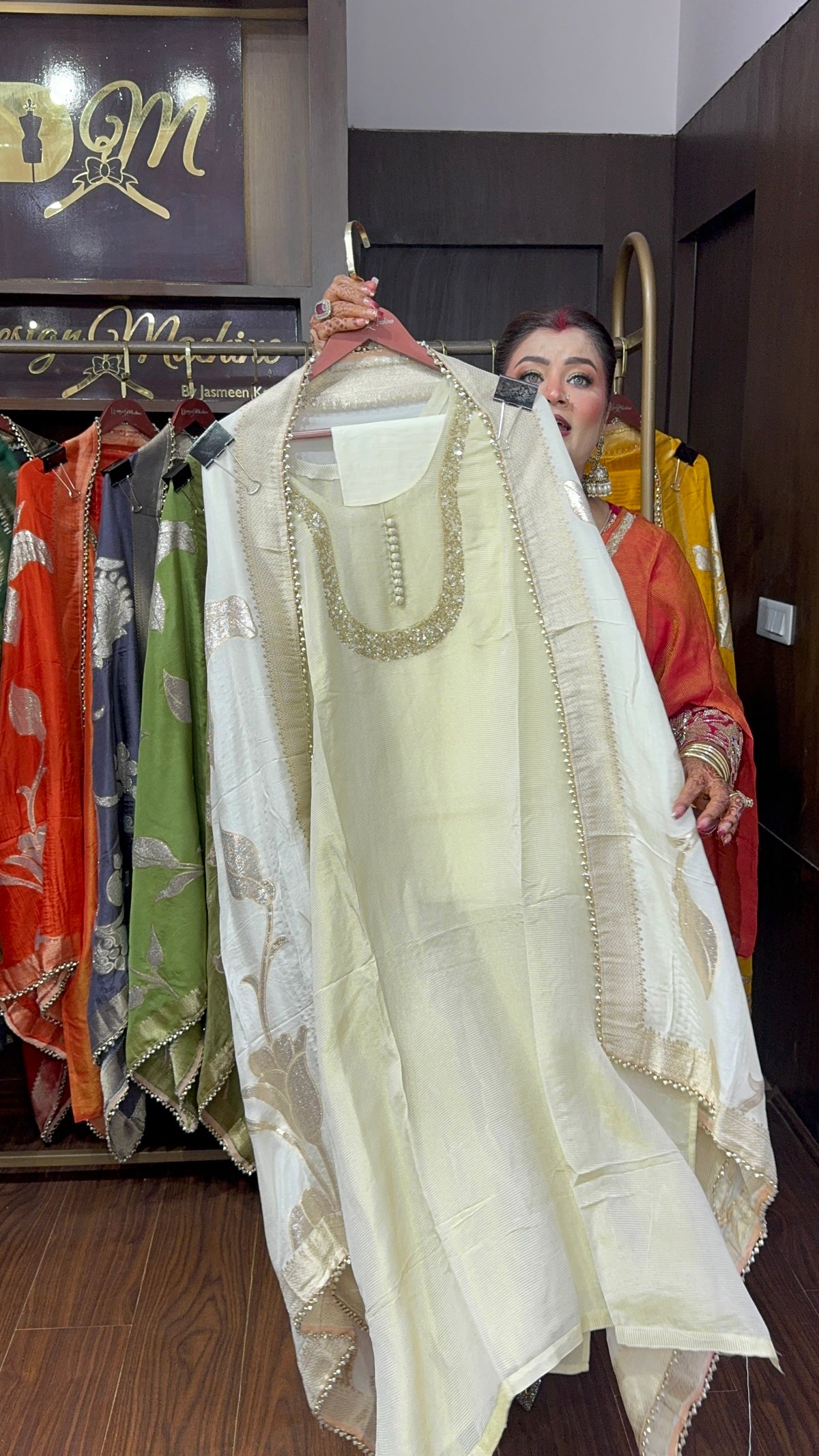 Zarelle Pure Glass Tissue Unstitched Suit