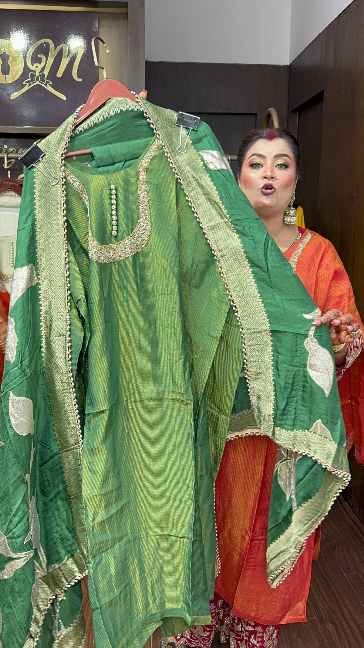 Zarelle Pure Glass Tissue Unstitched Suit