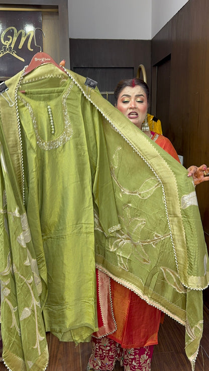 Zarelle Pure Glass Tissue Unstitched Suit
