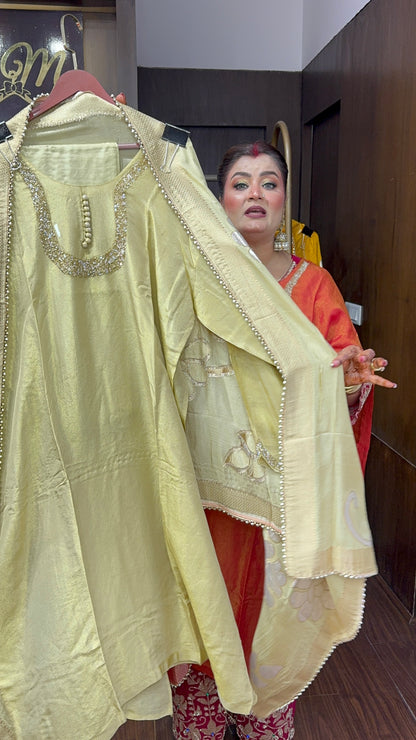 Zarelle Pure Glass Tissue Unstitched Suit