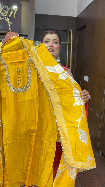 Zarelle Pure Glass Tissue Unstitched Suit