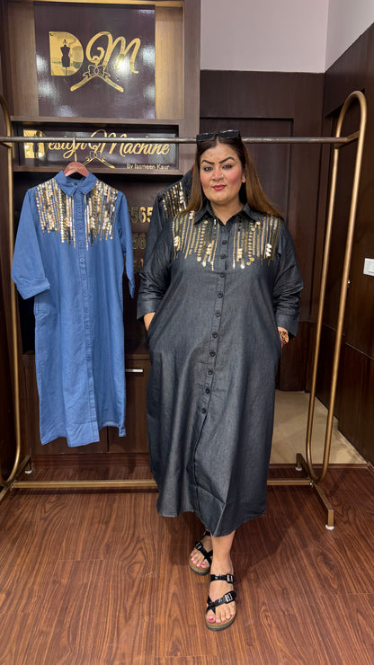 Elara (Denim Dress)