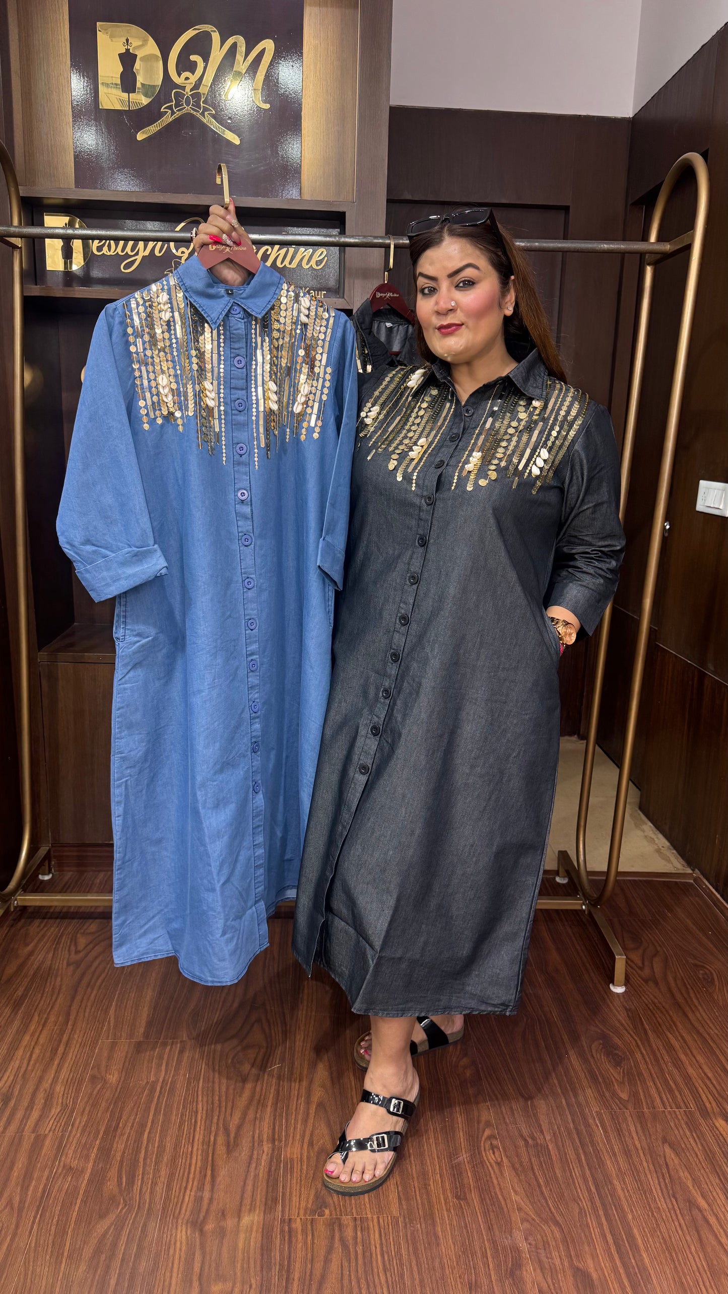 Elara (Denim Dress)