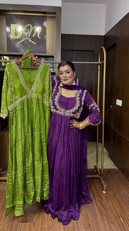 Avyara Pure Chunon Anarkali Suit