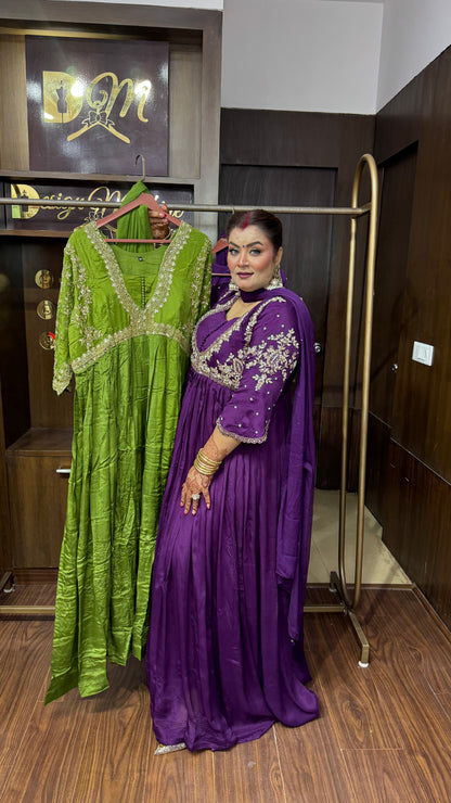 Avyara Pure Chunon Anarkali Suit