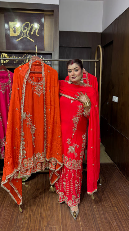 Zaylora Pure Chunon Sharara Suit