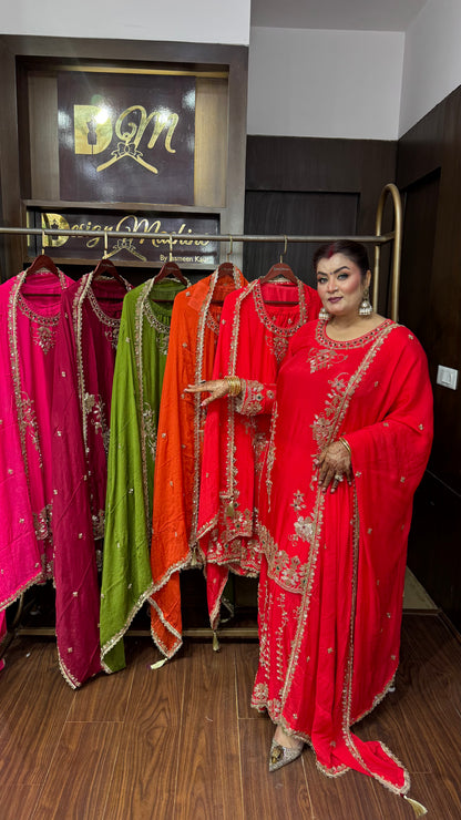Zaylora Pure Chunon Sharara Suit