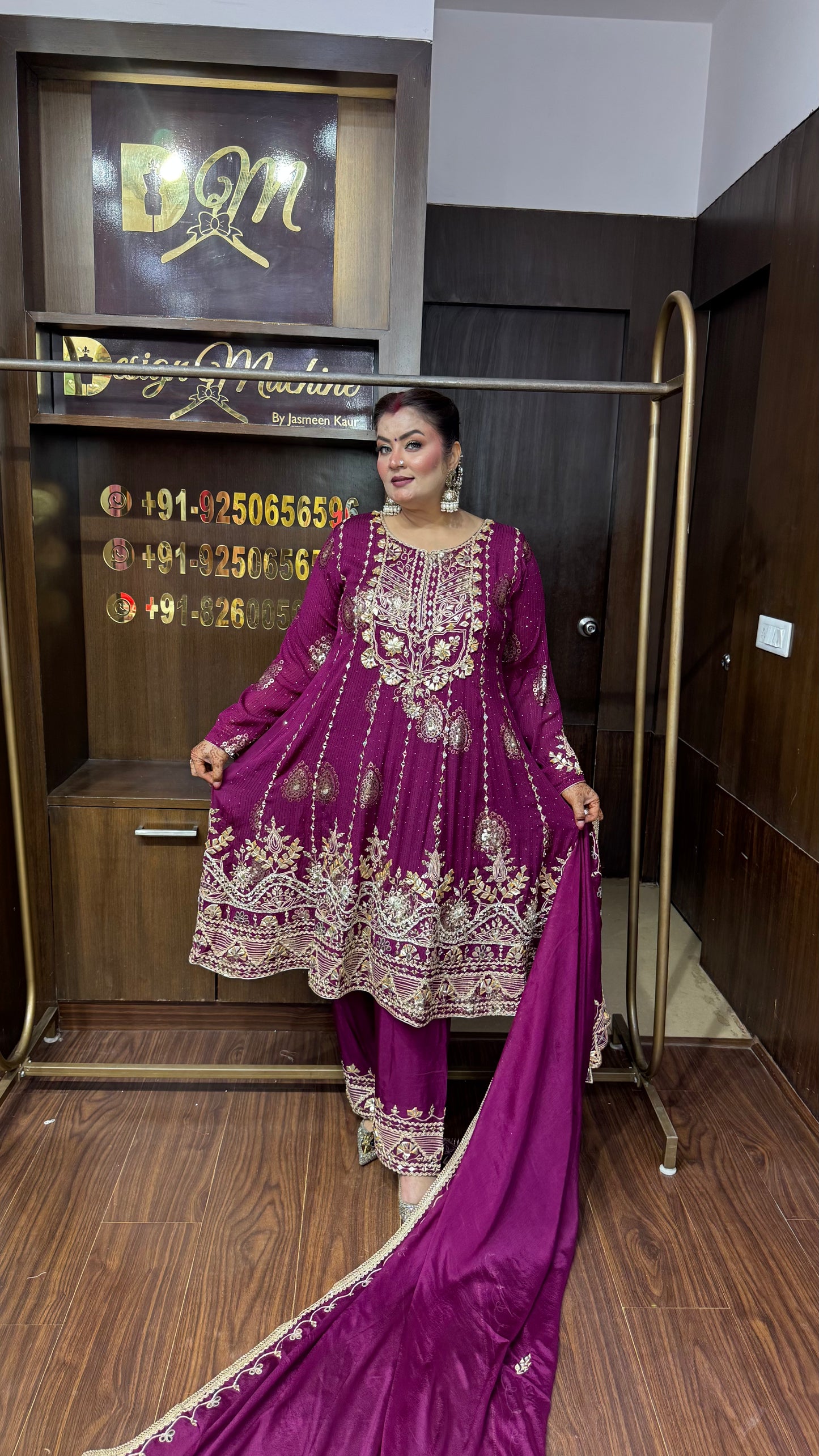 Arvielle Pure Georgette Anarkali Suit