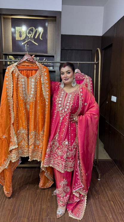 Zaymira Glass Tissue Farshi Salwar Anarkali Suit