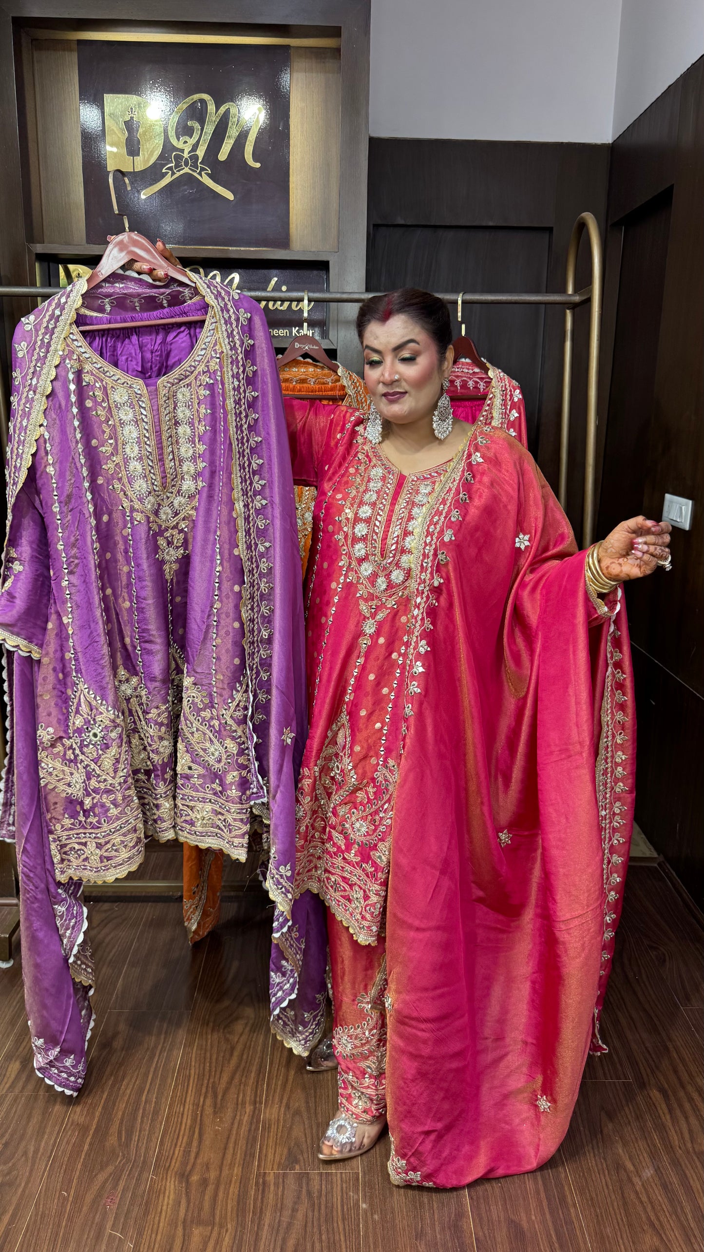 Zaymira Glass Tissue Farshi Salwar Anarkali Suit