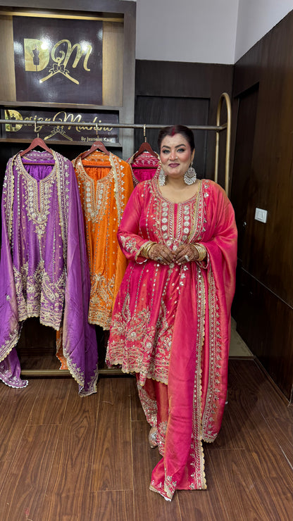 Zaymira Glass Tissue Farshi Salwar Anarkali Suit