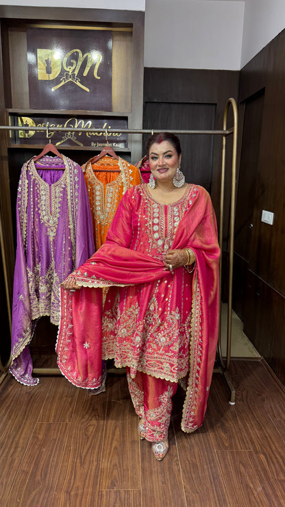 Zaymira Glass Tissue Farshi Salwar Anarkali Suit