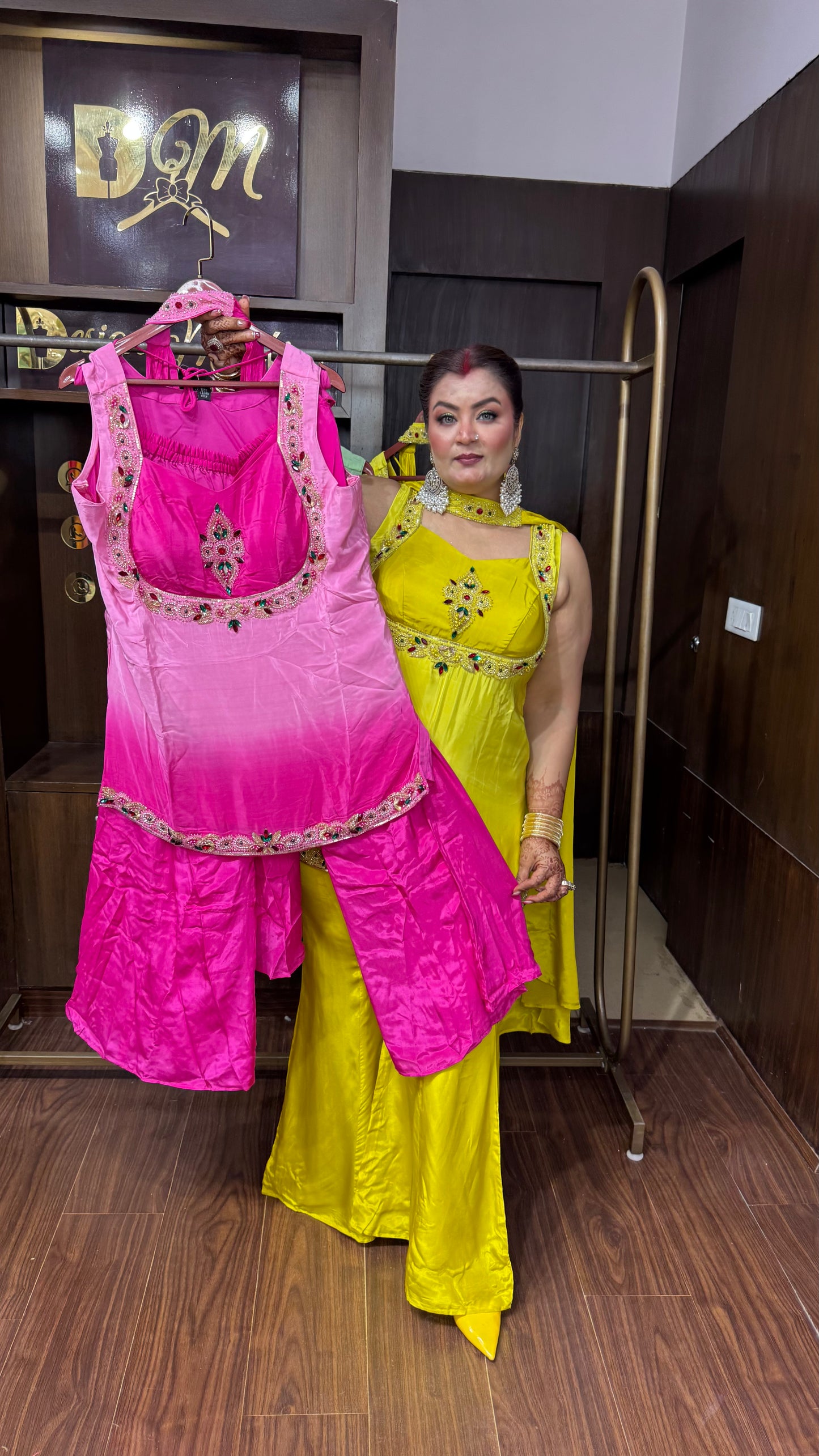 Avenora Pure Crepe 3-Piece Indo-Western Set