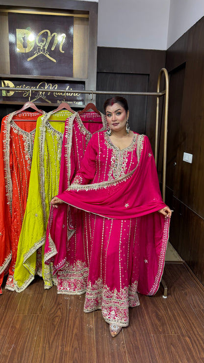 Reyanshika Pure Chunon Anarkali Suit