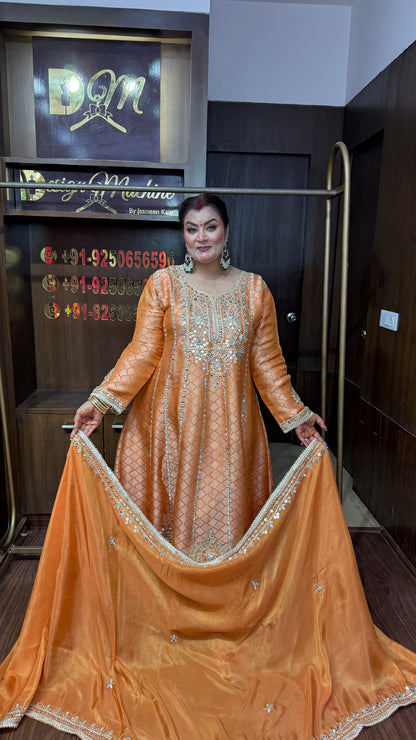Varnika Broket Banarasi Anarkali Suit