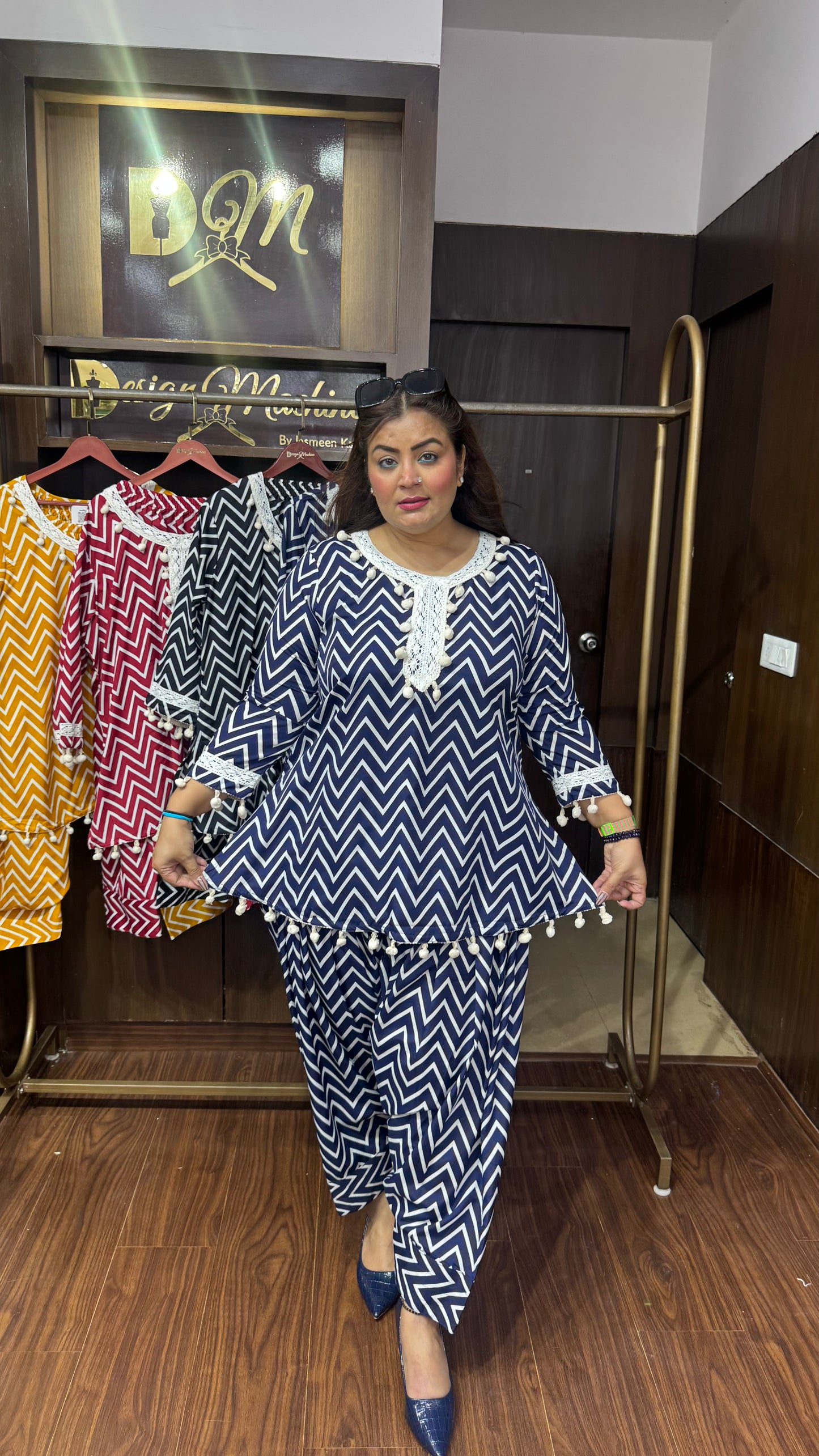 Zarvella Crepe Farshi Salwar Cordset