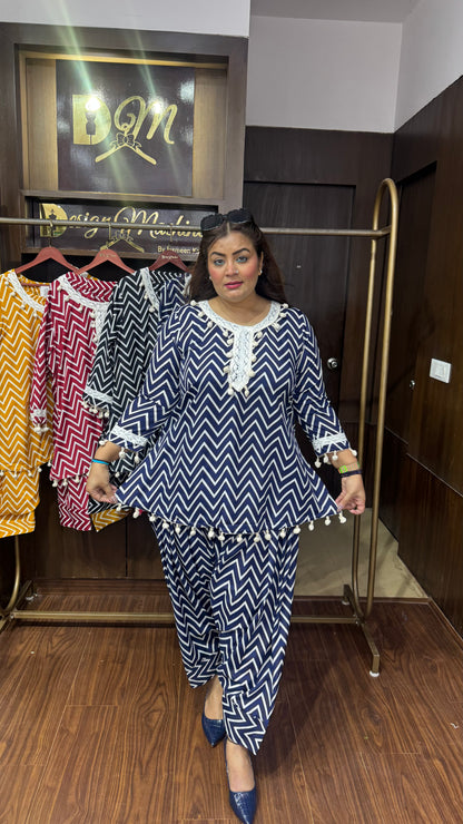 Zarvella Crepe Farshi Salwar Cordset