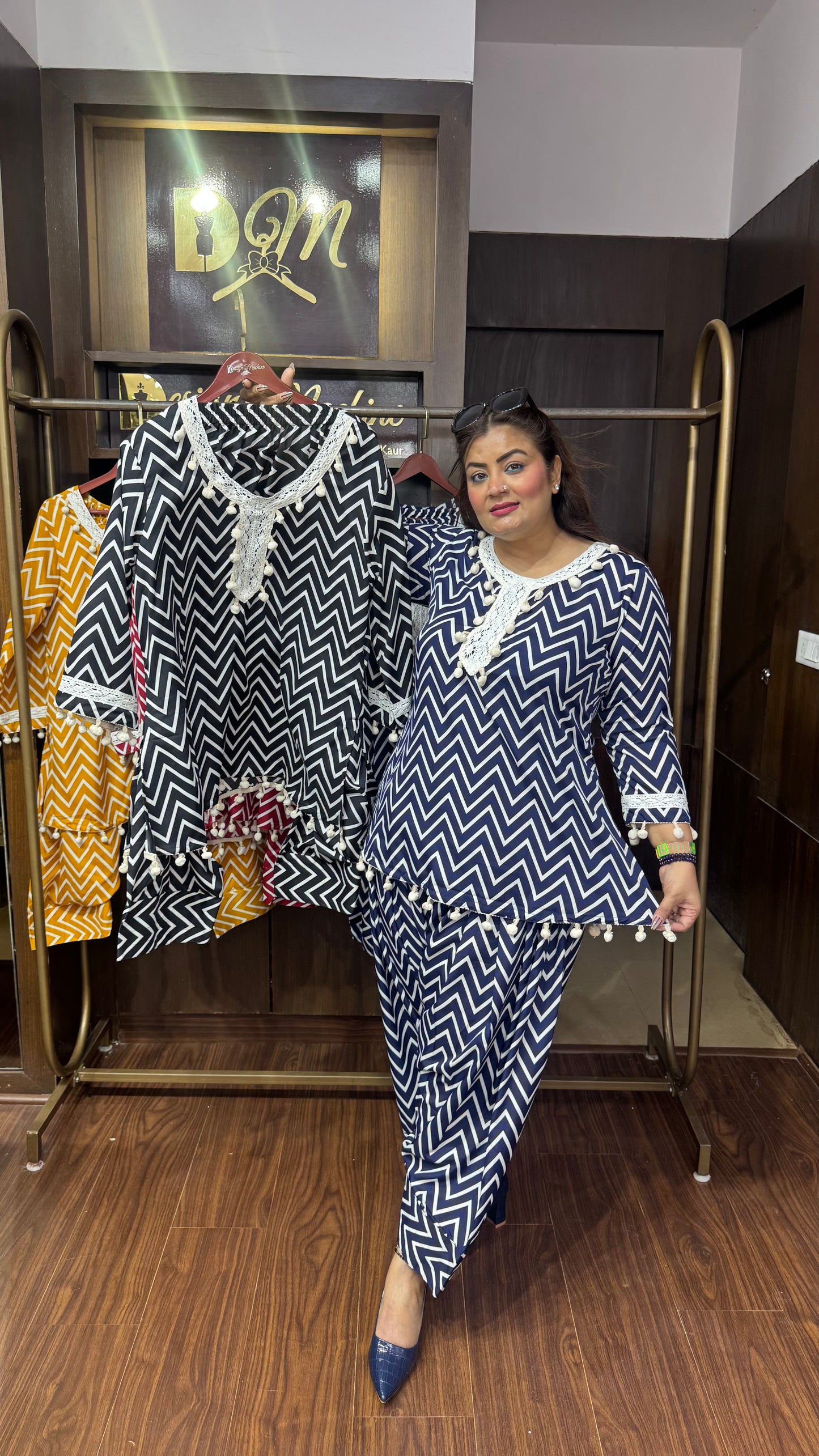 Zarvella Crepe Farshi Salwar Cordset