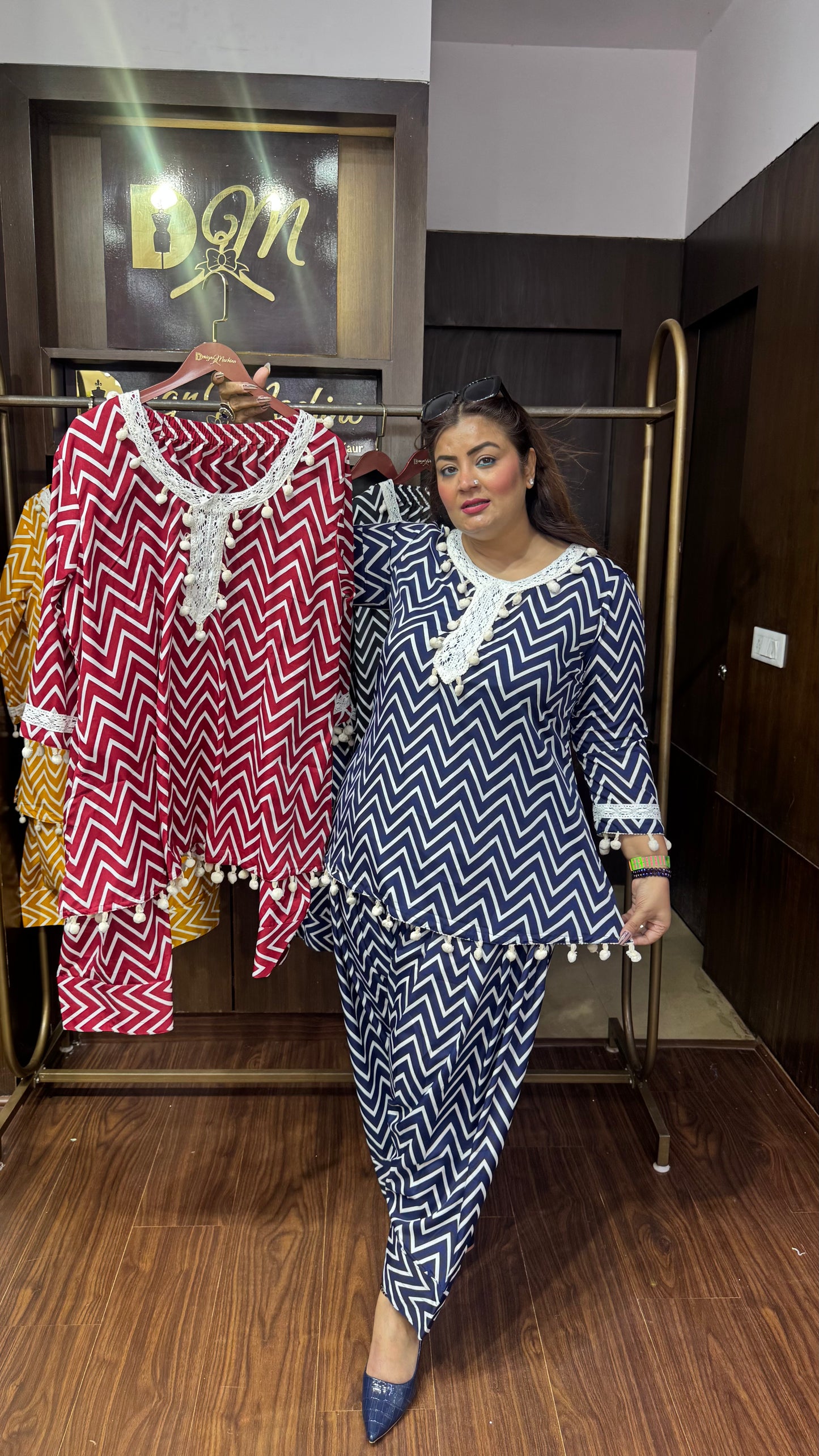 Zarvella Crepe Farshi Salwar Cordset