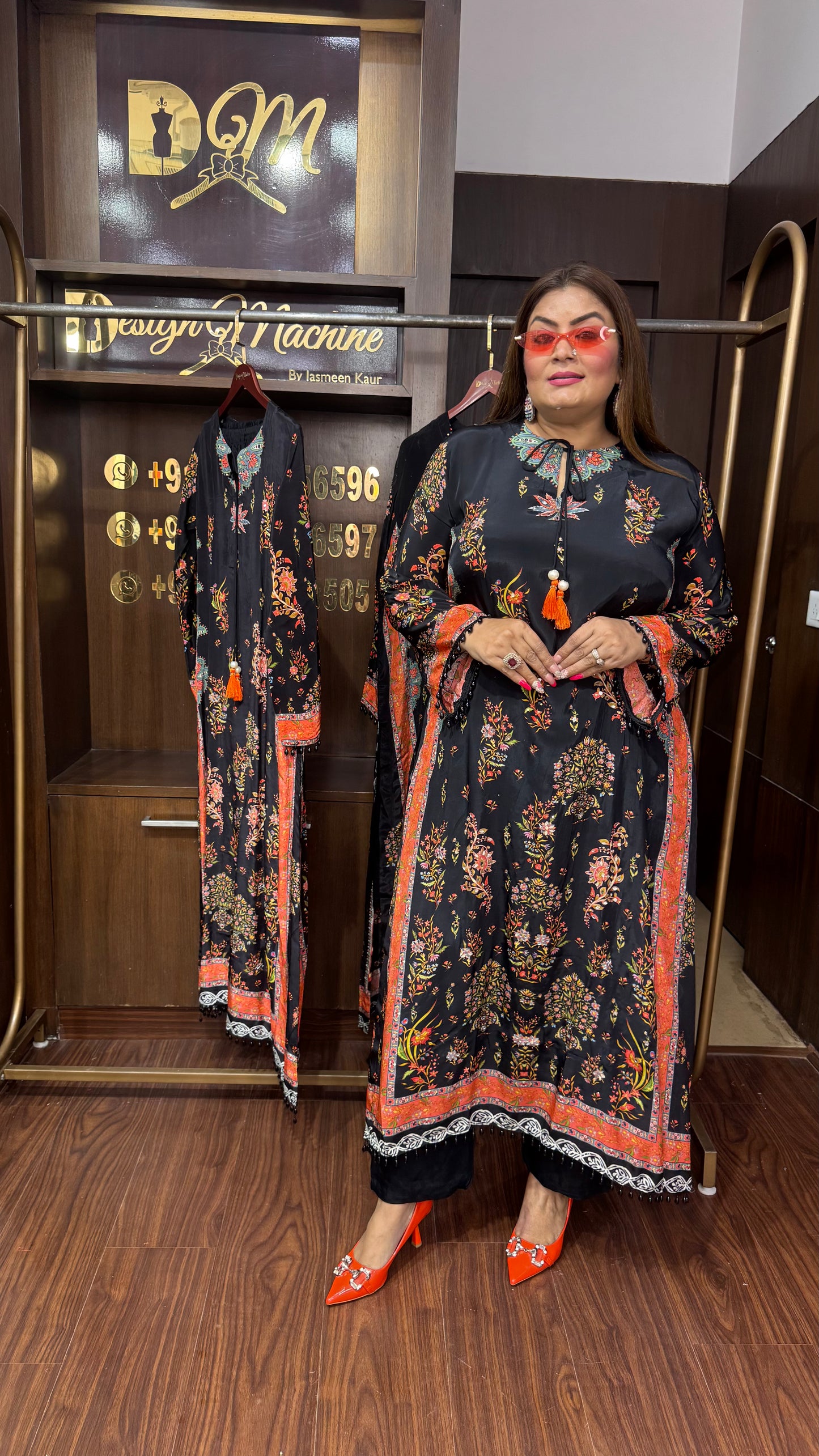 Ziva (Pure Chinnon Crepe Suit)