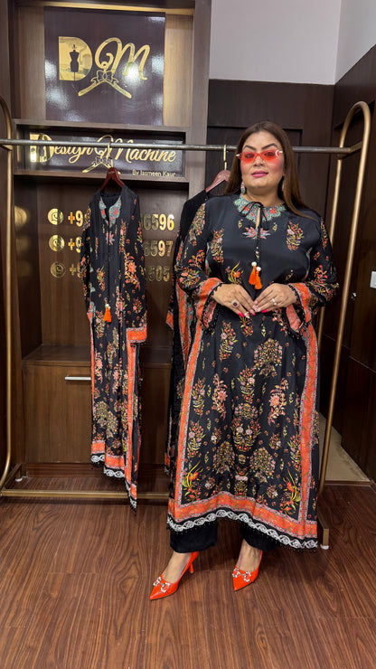 Ziva (Pure Chinnon Crepe Suit)