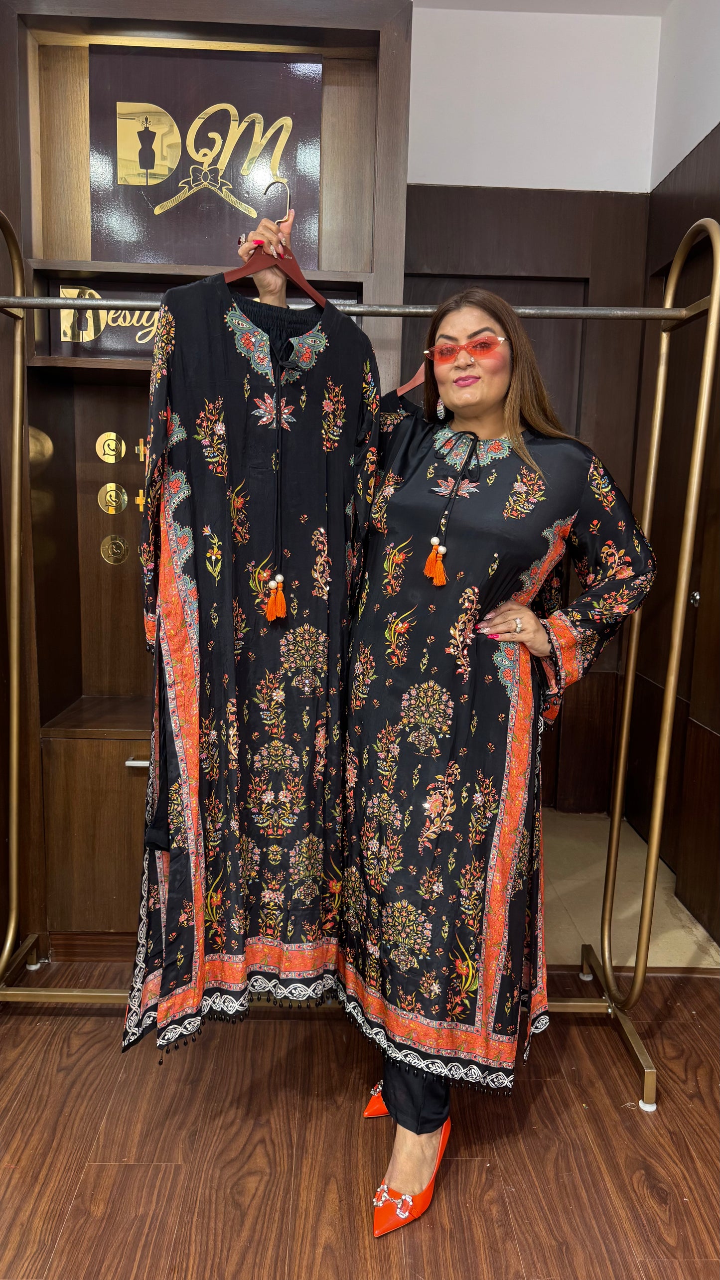 Ziva (Pure Chinnon Crepe Suit)