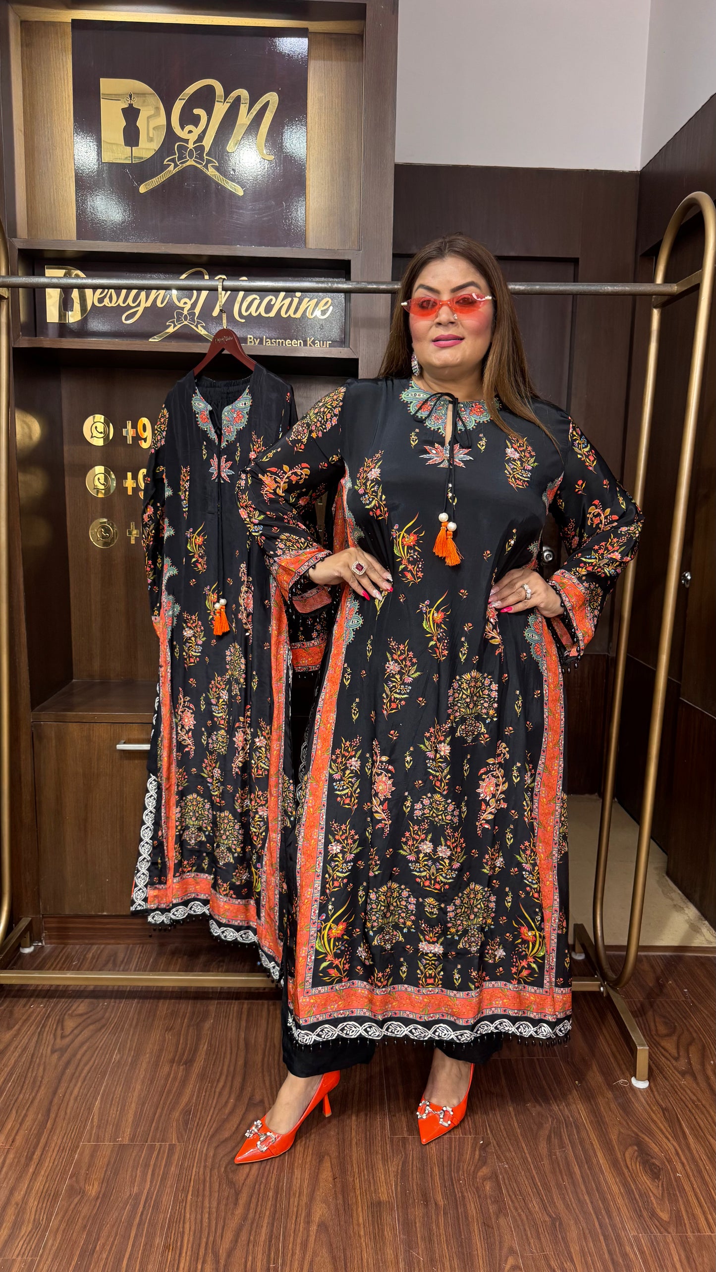 Ziva (Pure Chinnon Crepe Suit)