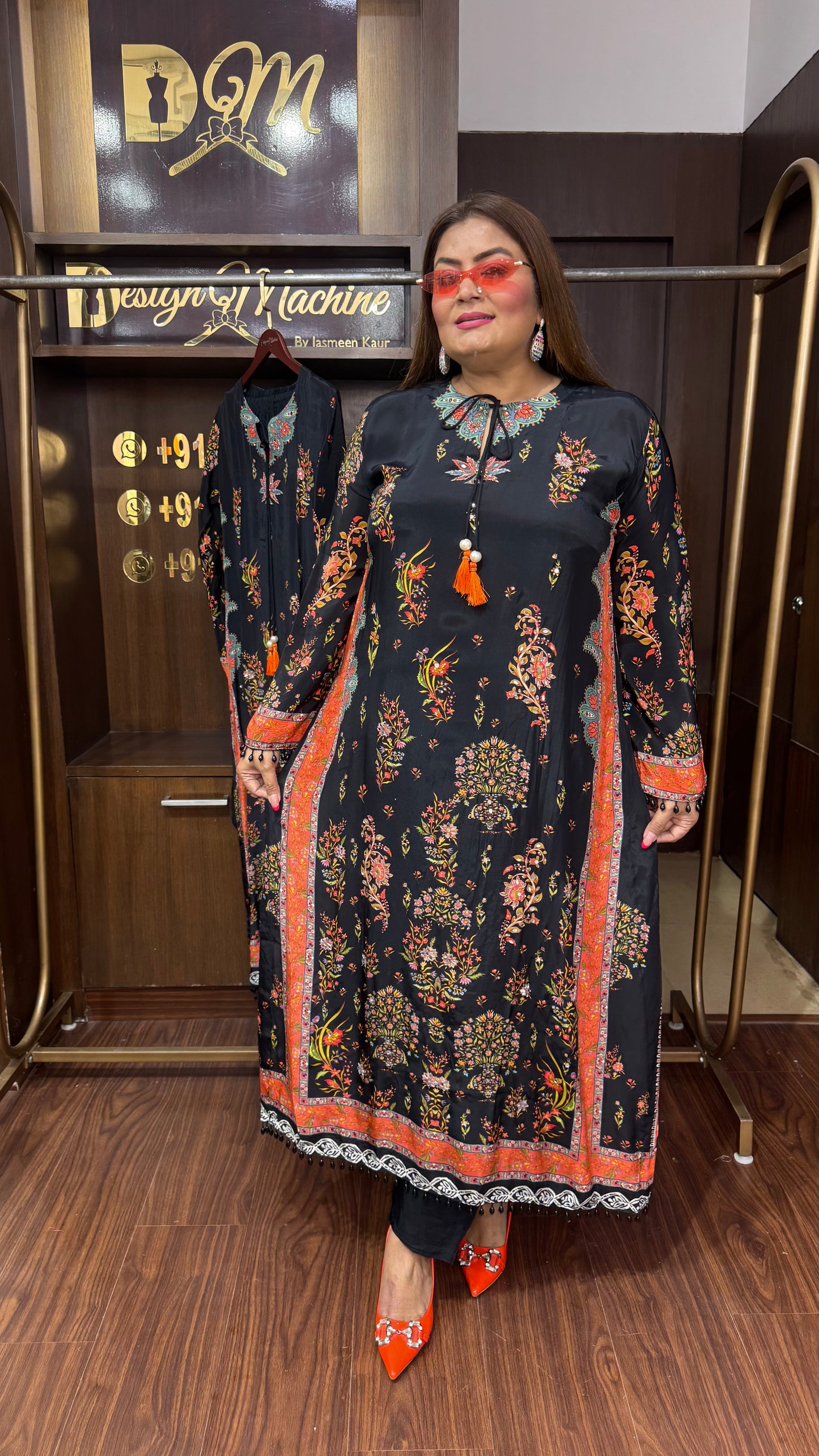 Ziva (Pure Chinnon Crepe Suit)
