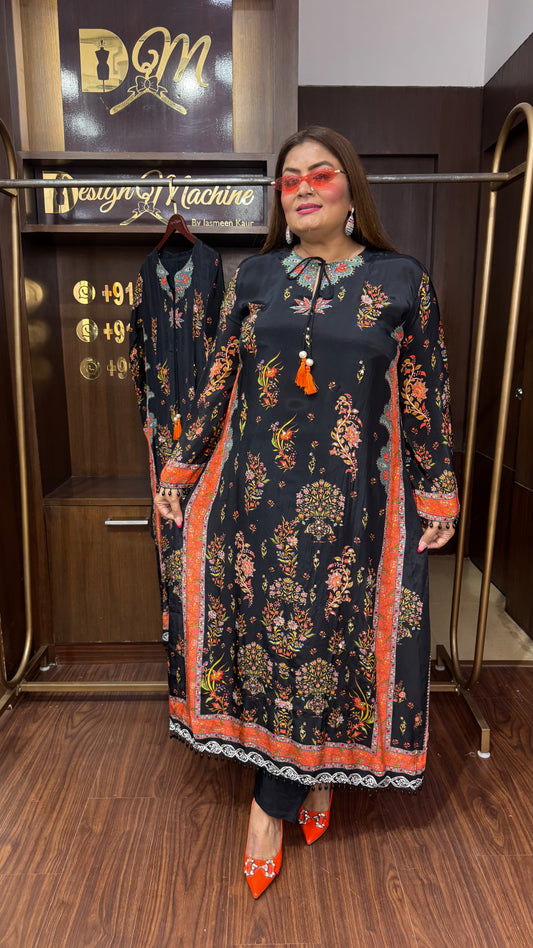 Ziva (Pure Chinnon Crepe Suit)