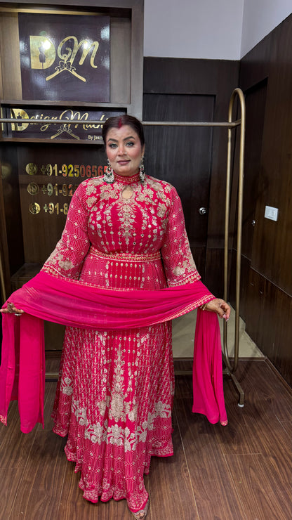 Aavritika Pure Crepe Anarkali Suit