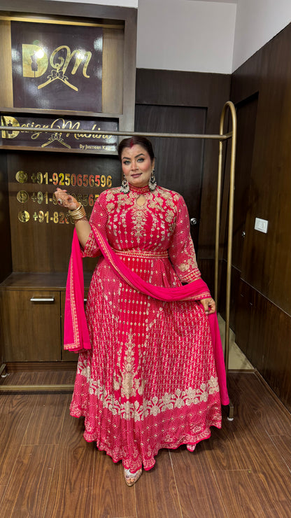 Aavritika Pure Crepe Anarkali Suit